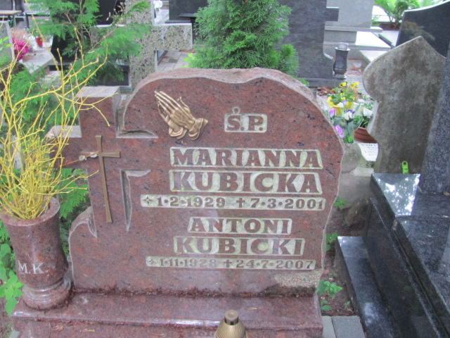 Marianna Kubicka 1929 Sopot - Grobonet - Wyszukiwarka osób pochowanych