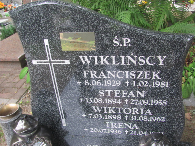 Wiktoria Wiklińska 1898 Sopot - Grobonet - Wyszukiwarka osób pochowanych