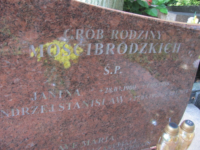 Andrzej Stanisław Mościbrodzki 1910 Sopot par. - Grobonet - Wyszukiwarka osób pochowanych