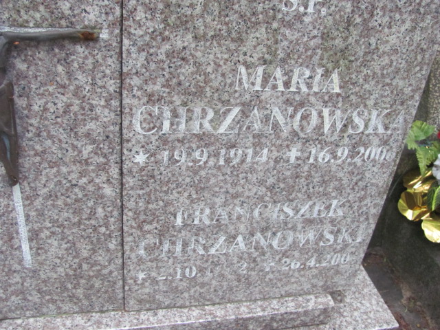 Maria Chrzanowska 1914 Sopot parafialny - Grobonet - Wyszukiwarka osób pochowanych