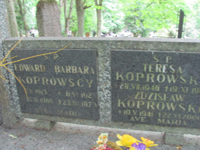 Teresa Koprowska 1946 Sopot par. - Grobonet - Wyszukiwarka osób pochowanych