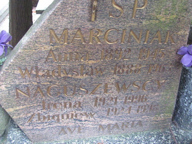 Anna Marciniak 1891 Sopot - Grobonet - Wyszukiwarka osób pochowanych