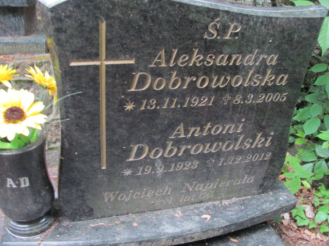 Aleksandra Dobrowolska 1921 Sopot parafialny - Grobonet - Wyszukiwarka osób pochowanych