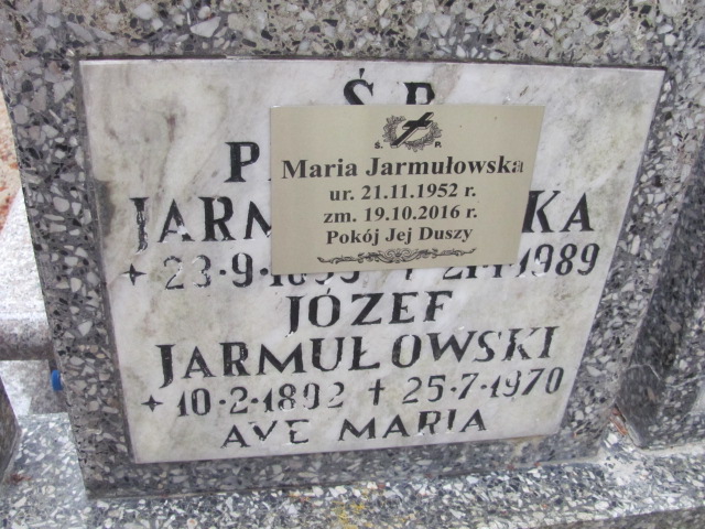 Maria Elżbieta Jarmułowska 1952 Sopot parafialny - Grobonet - Wyszukiwarka osób pochowanych