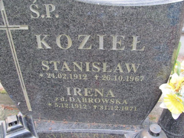 Irena Kozieł 1912 Sopot - Grobonet - Wyszukiwarka osób pochowanych