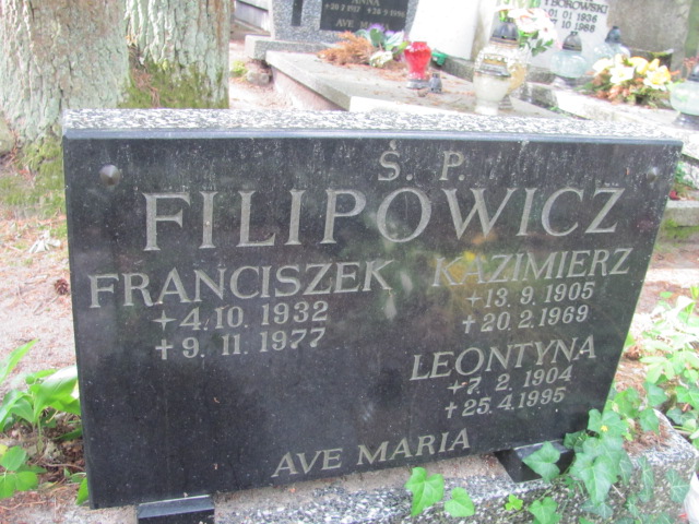 Franciszek Filipowicz 1932 Sopot - Grobonet - Wyszukiwarka osób pochowanych