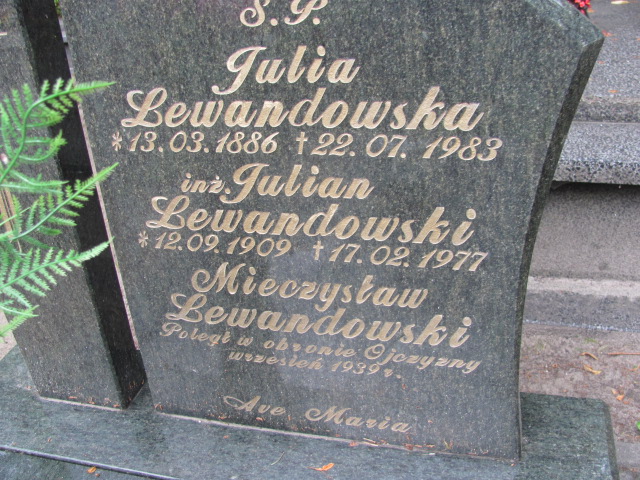 Julian Lewandowski 1909 Sopot - Grobonet - Wyszukiwarka osób pochowanych