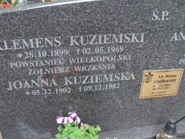 Joanna Kuziemska 1902 Sopot - Grobonet - Wyszukiwarka osób pochowanych