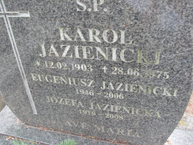 Eugeniusz Jazienicki 1945 Sopot parafialny - Grobonet - Wyszukiwarka osób pochowanych