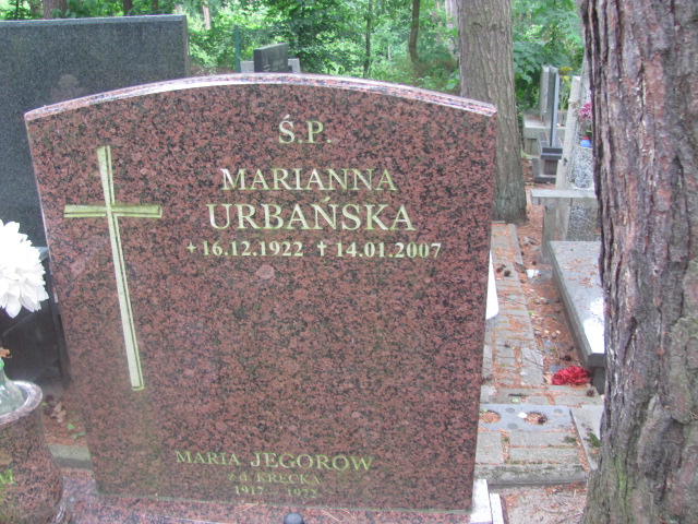 Marianna Urbańska 1922 Sopot - Grobonet - Wyszukiwarka osób pochowanych